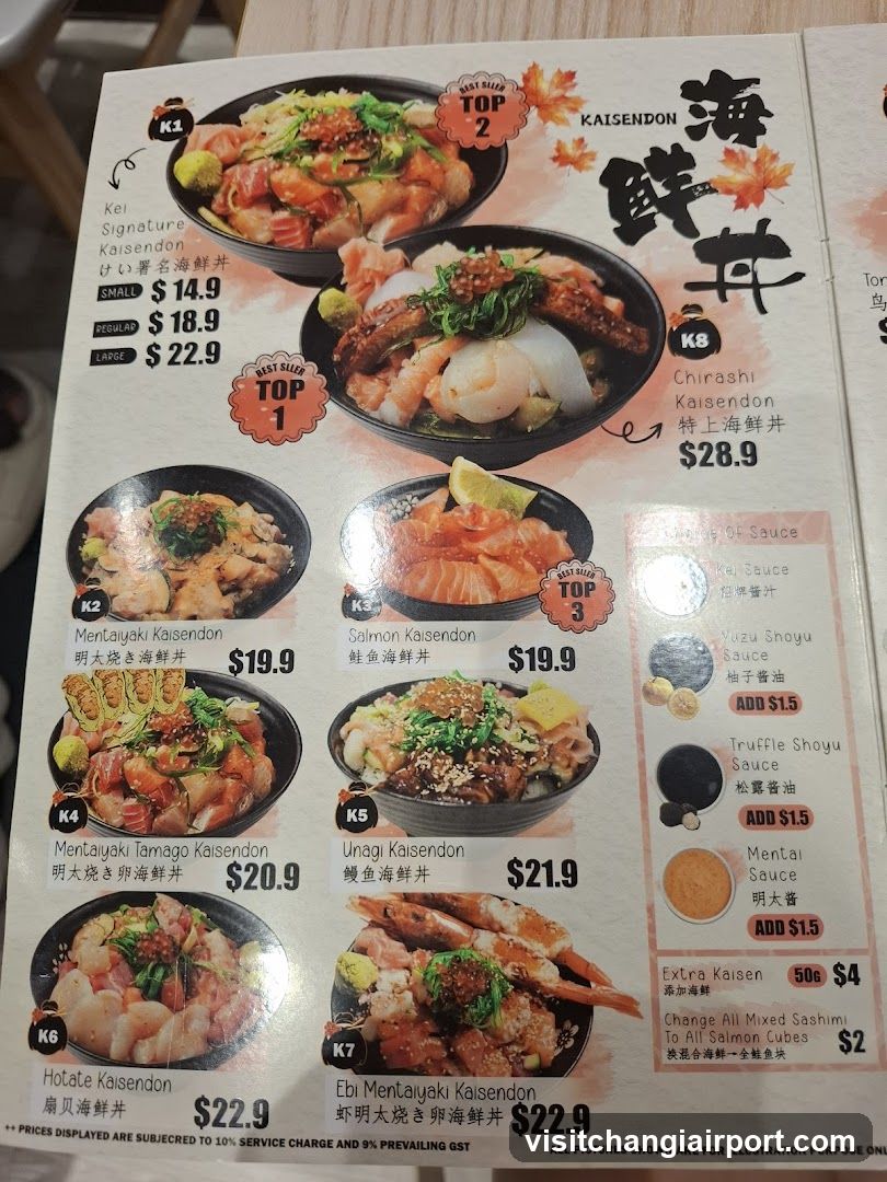 Kaisendon Menu