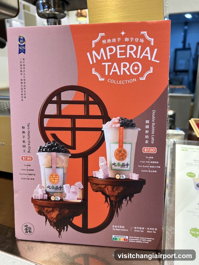 Imperial Taro Collection Menu Card