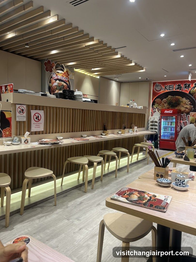 Restaurant Interior with Counter Seating
