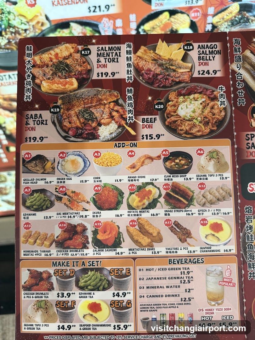 Salmon Don Menu