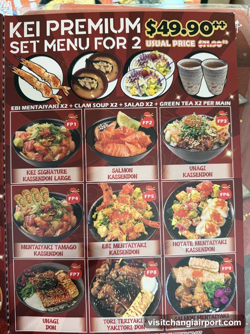 Kei Premium Set Menu
