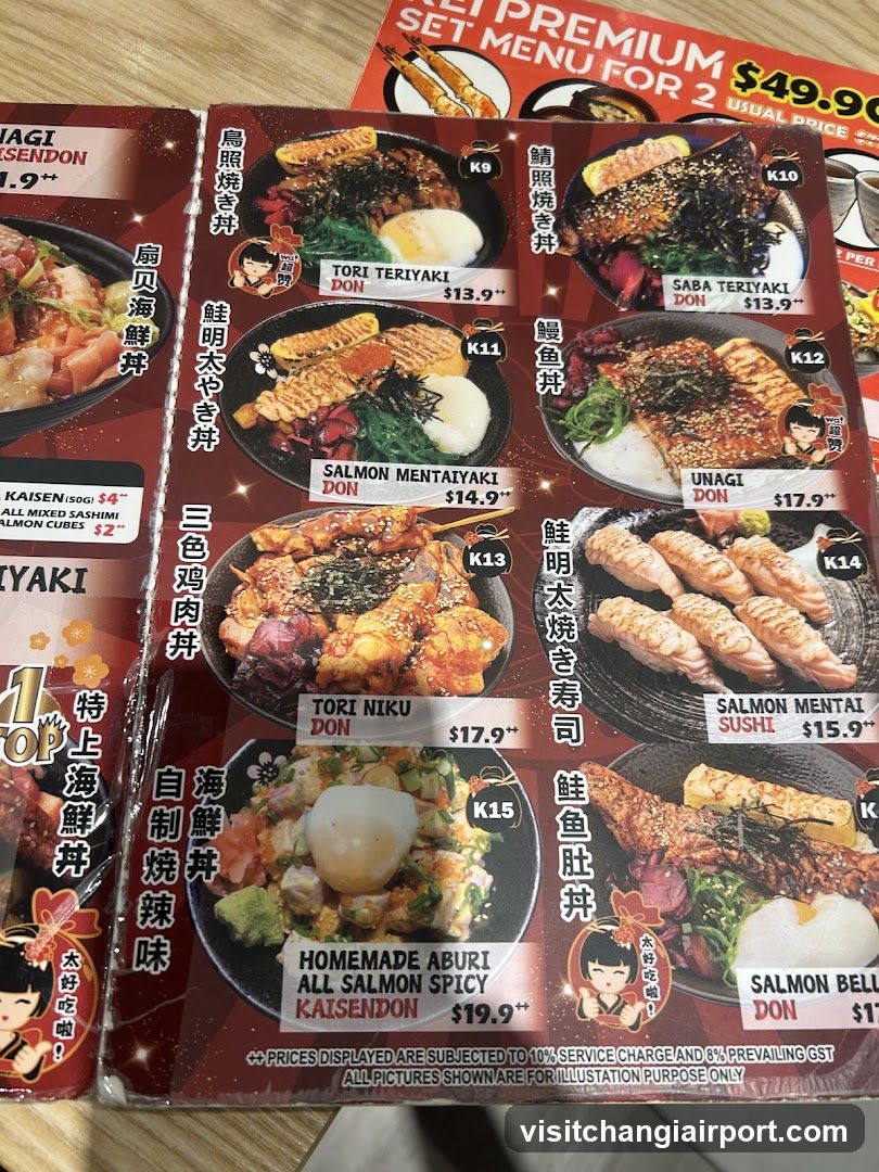 Salmon Don Menu