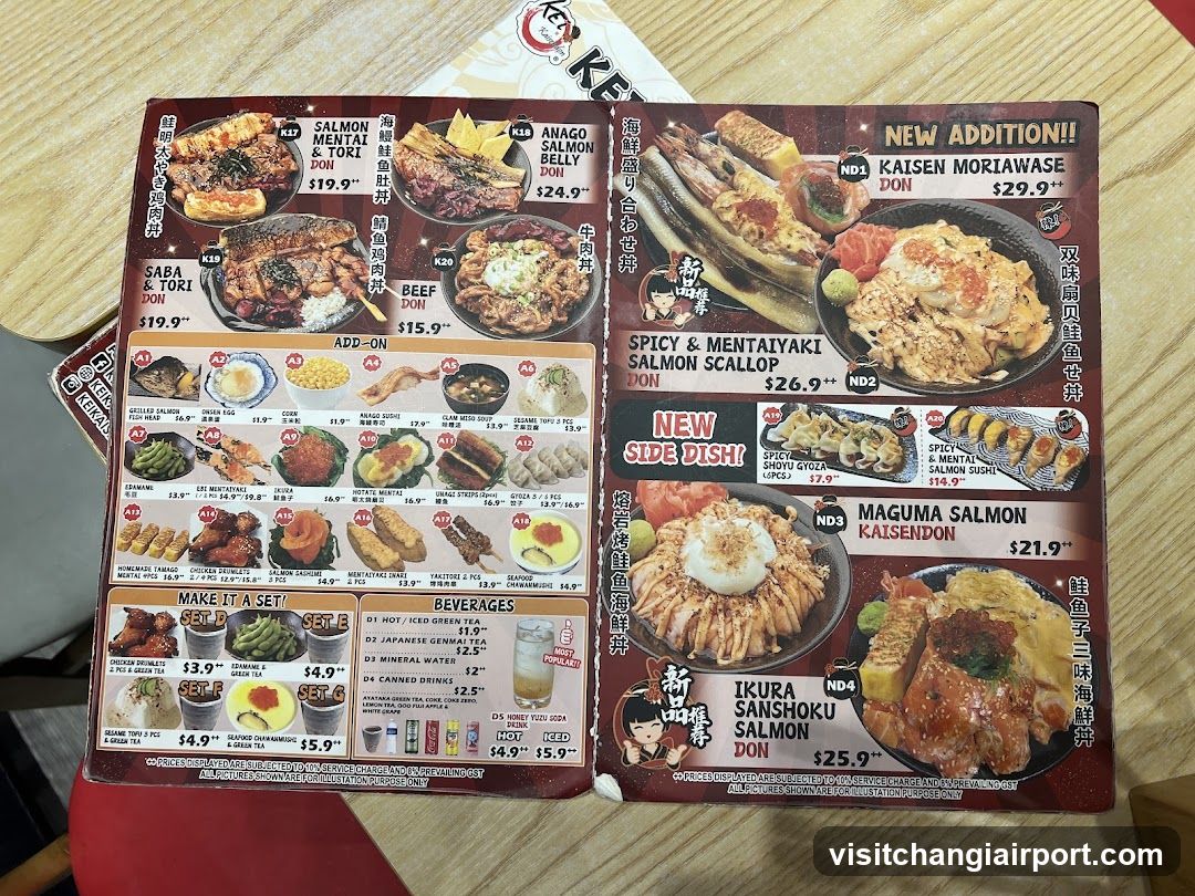 Japanese Donburi Menu
