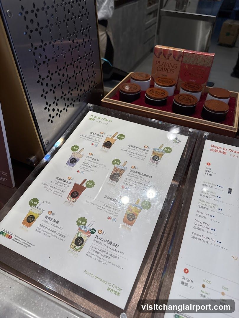 Boba Tea Menu Display