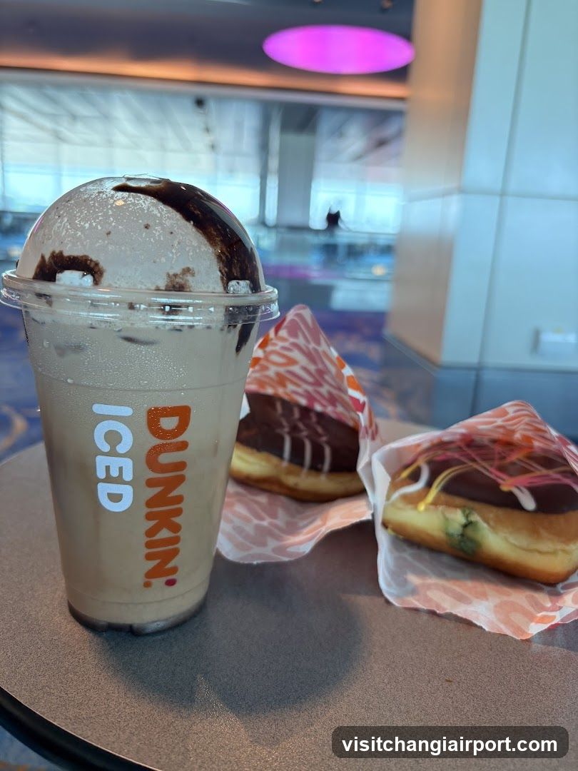 Dunkin Iced Coffee and Donuts
