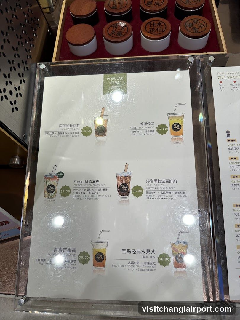 Tea Shop Menu Display