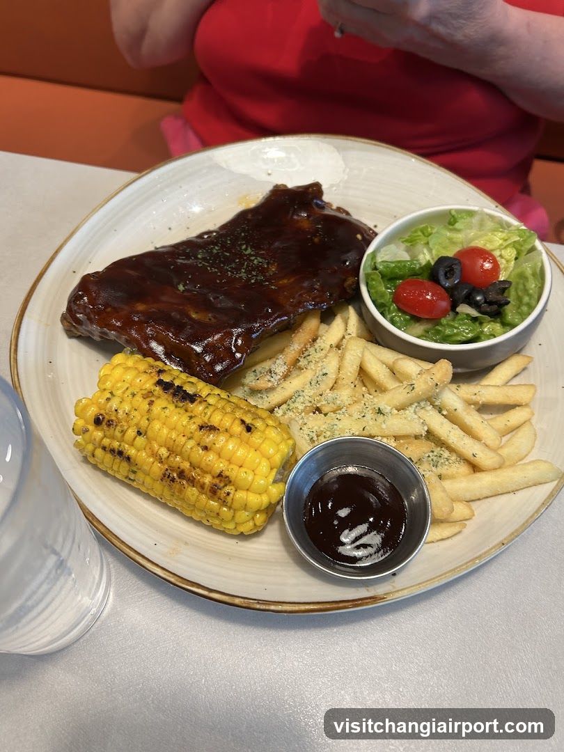 Ribs Meal with Fries and Salad