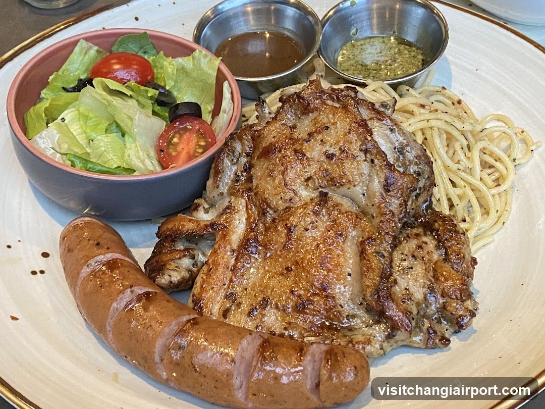 Grilled Chicken with Sausage and Pasta