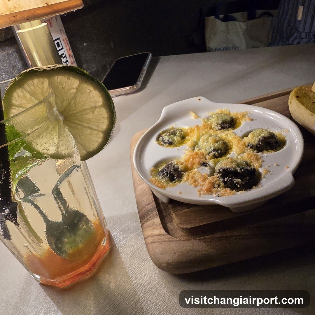 Dining Table with Drink and Appetizer
