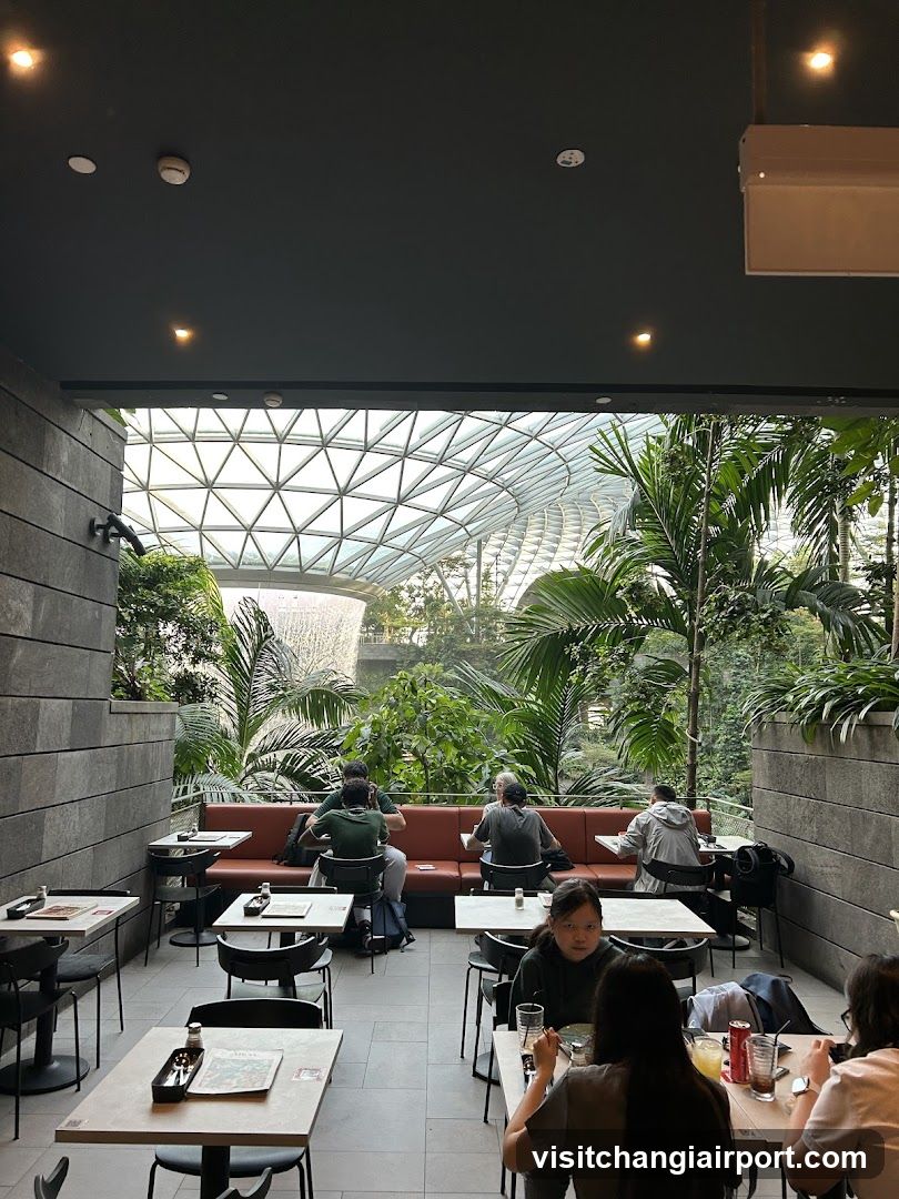 Indoor Dining Area with Tropical View