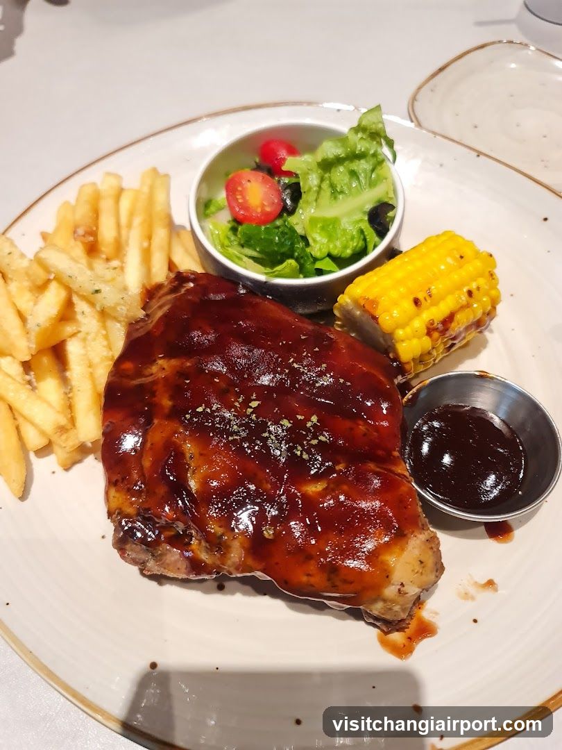 BBQ Ribs with Fries and Salad