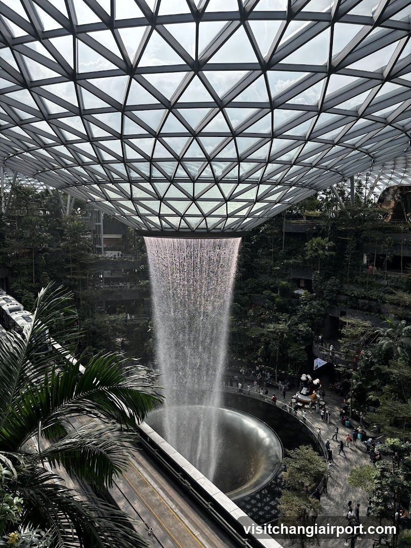 Indoor Waterfall and Greenery