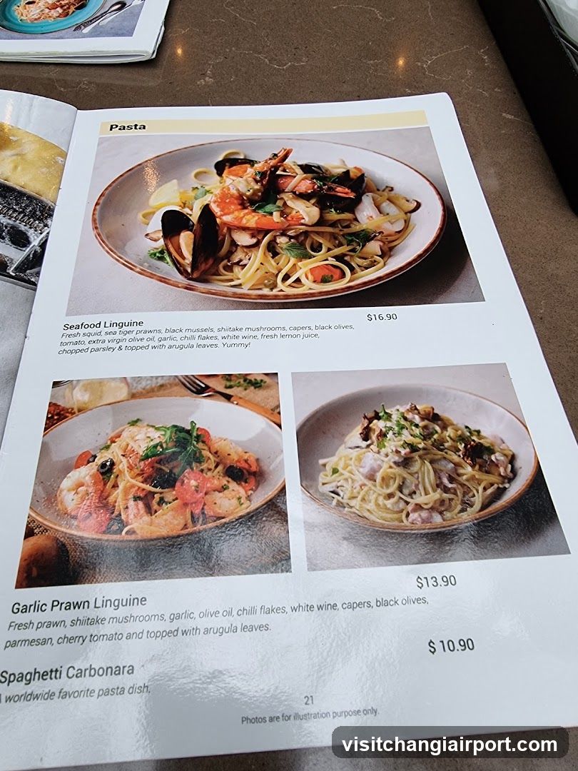 Pasta Menu Page
