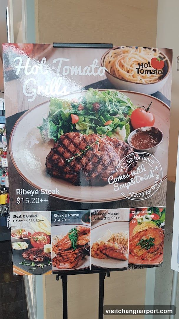 Hot Tomato Grills Menu Display