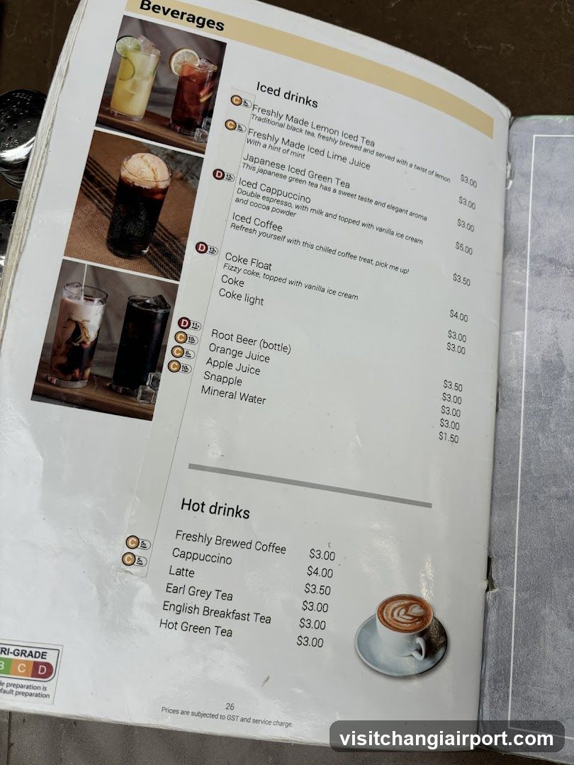 Beverages Menu Page
