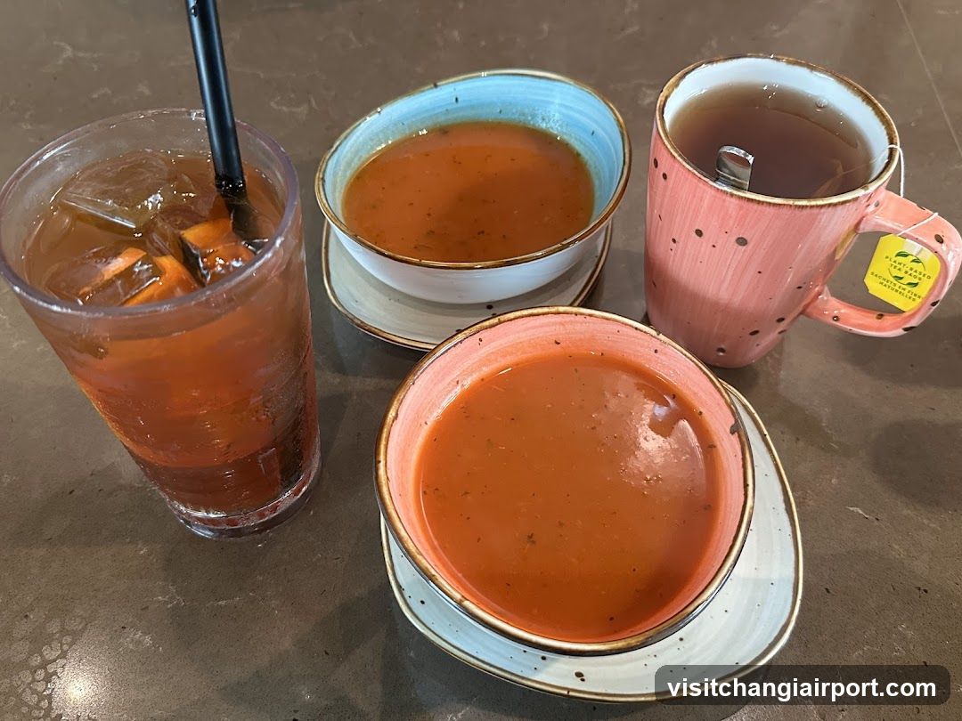 Bowl of Soup and Tea