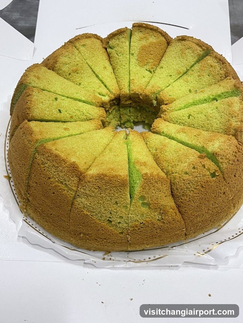 Green Bundt Cake Slices