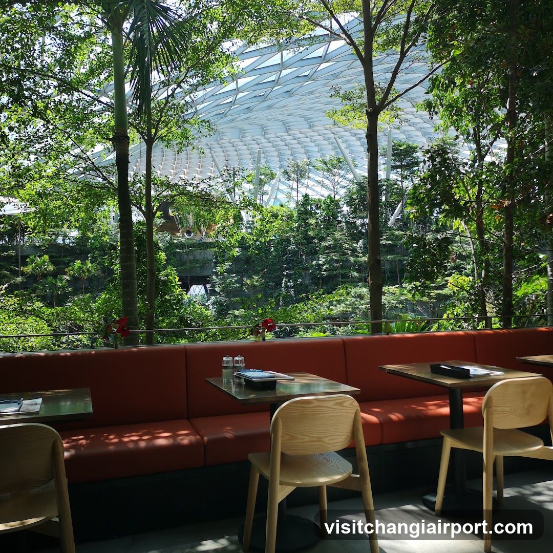 Indoor Dining Area with Greenery View