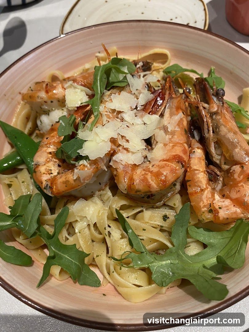 Shrimp Pasta with Arugula and Parmesan