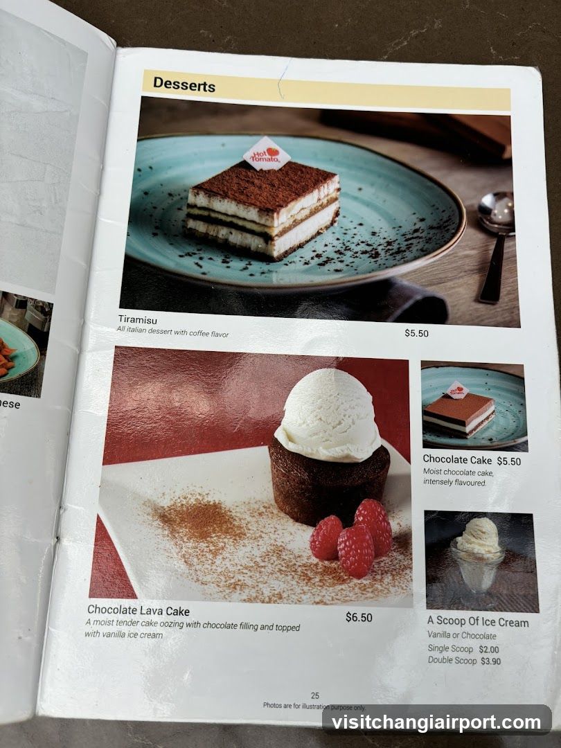 Desserts Menu Page
