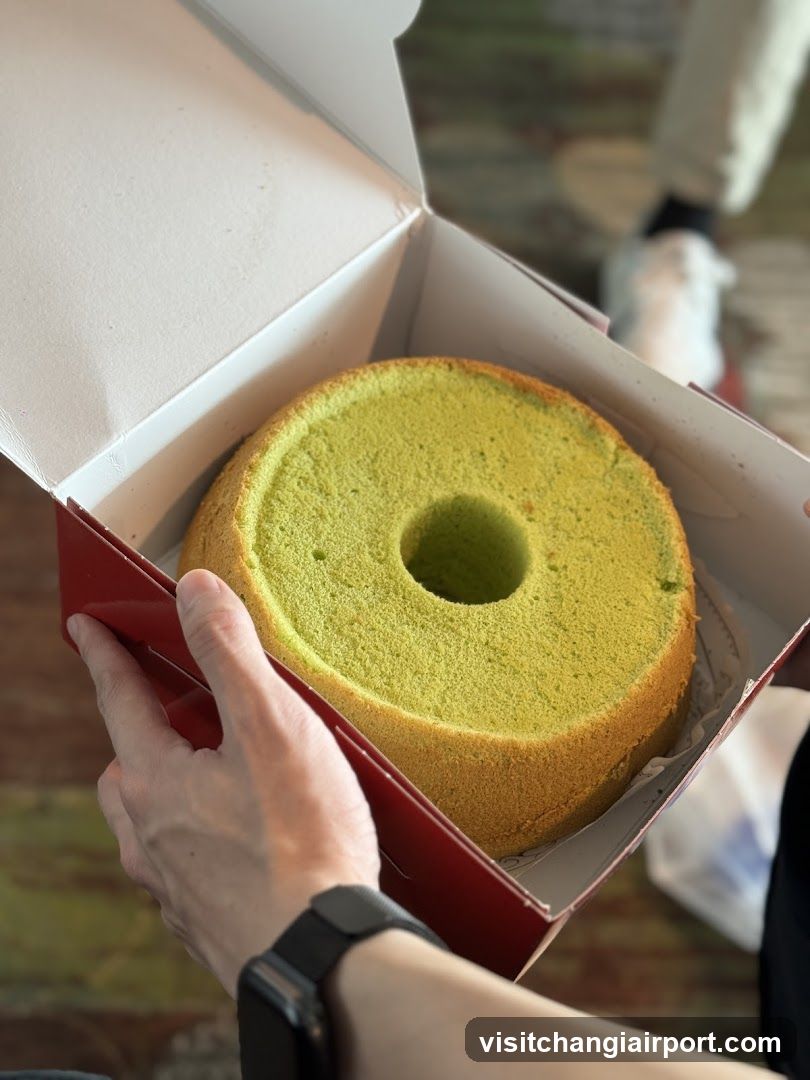 Green Sponge Cake in Box