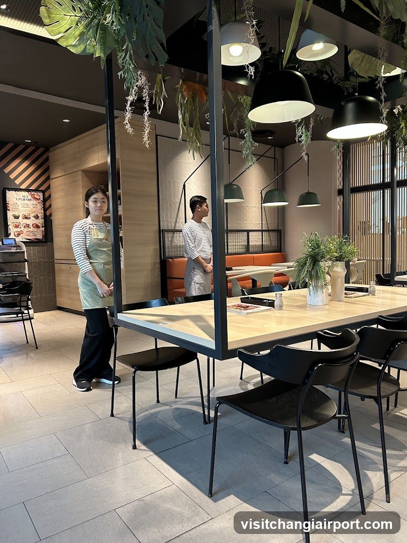 Restaurant Interior with Staff