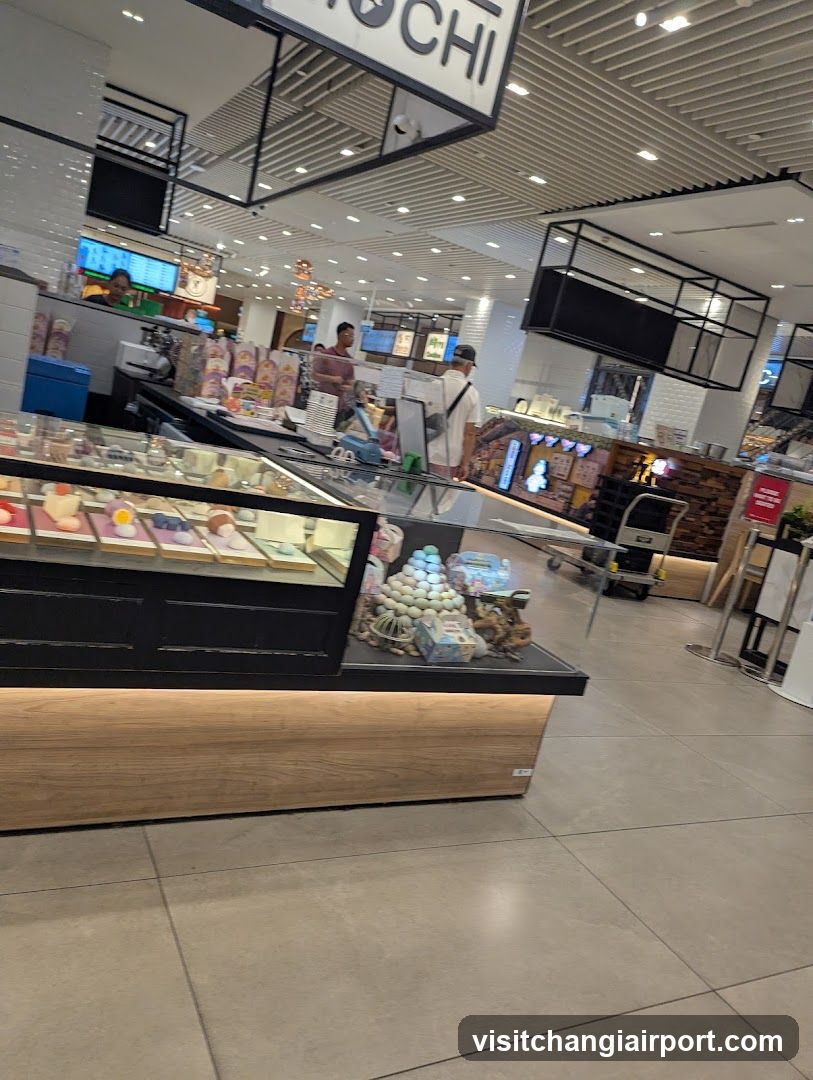 Interior of a food court or market area
