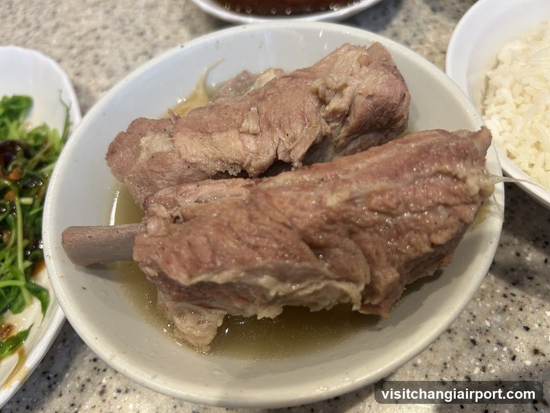 Braised Pork Ribs with Rice and Side Dish
