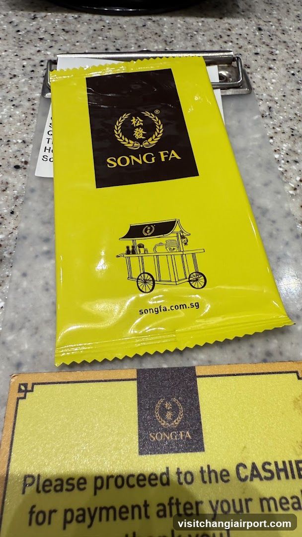 Song Fa Tea Packet and Sign