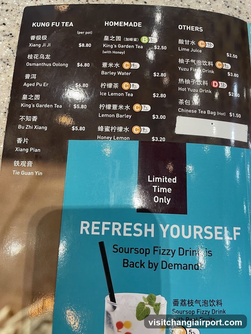 Kung Fu Tea Menu
