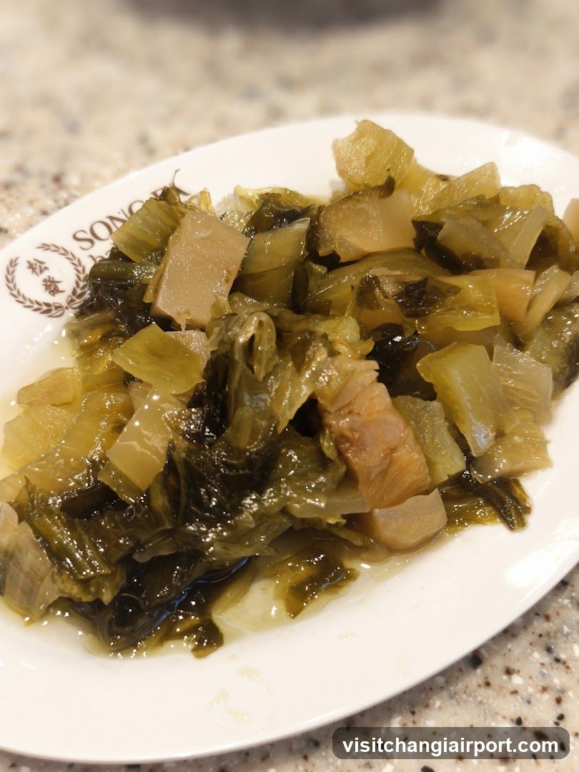 Stir-fried preserved vegetables with pork belly
