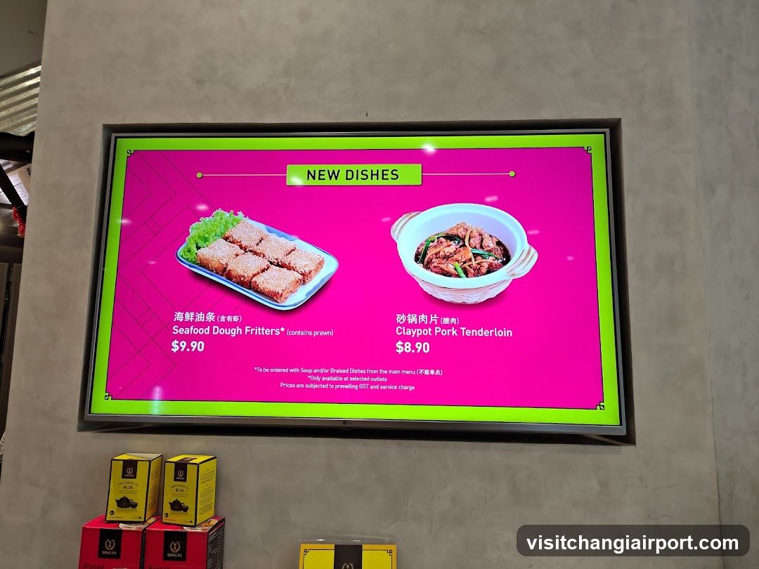 New Dishes Display Board