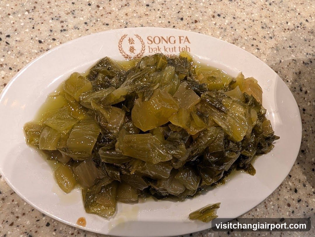 Served dish on branded plate