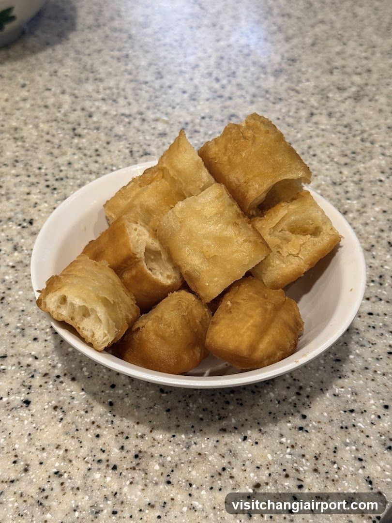 Fried Dough Pieces in Bowl