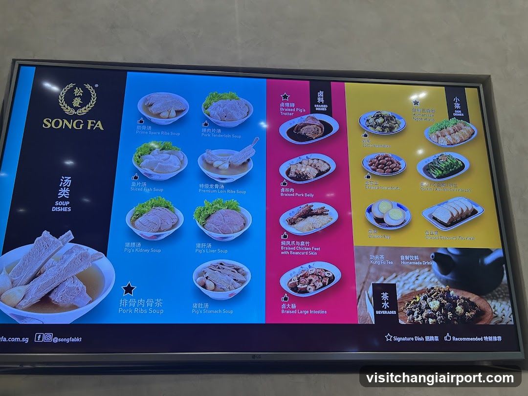 Song Fa Menu Board