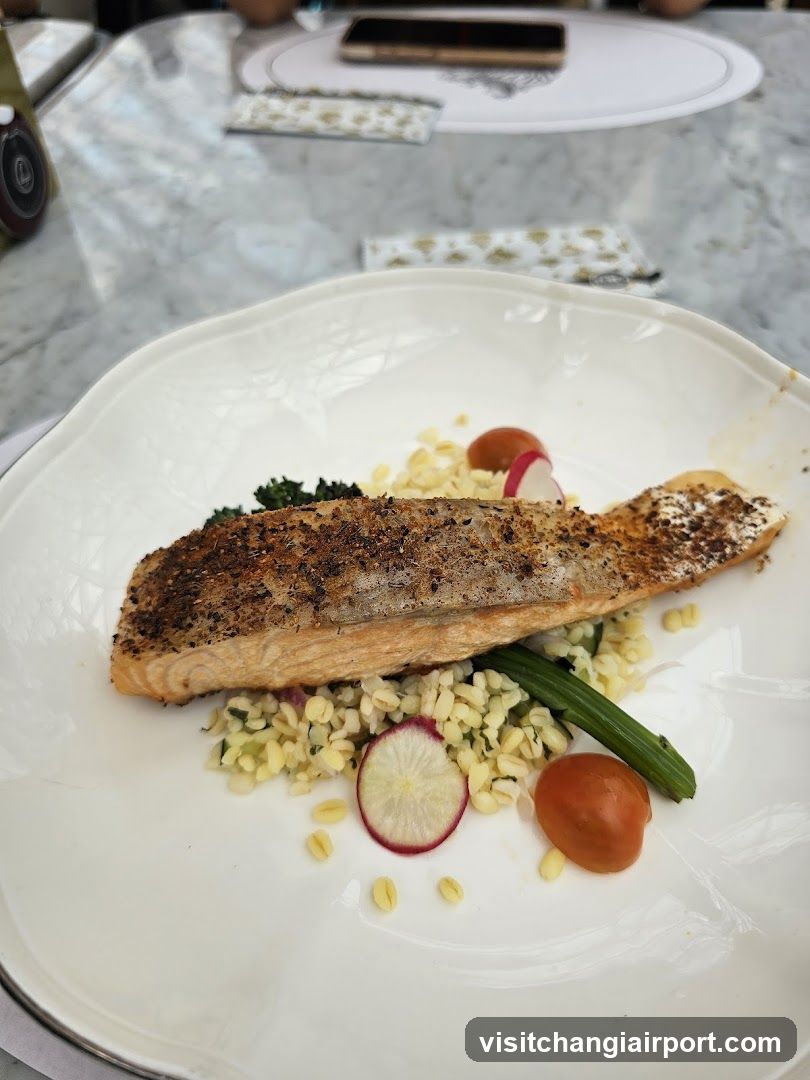 Grilled Salmon with Corn Salad