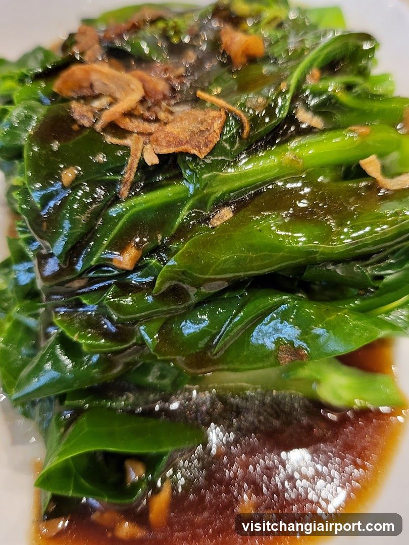 Stir-fried Greens with Crispy Toppings