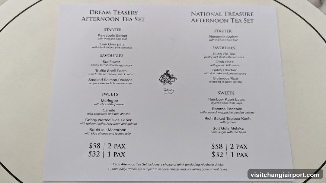 Afternoon Tea Set Menu