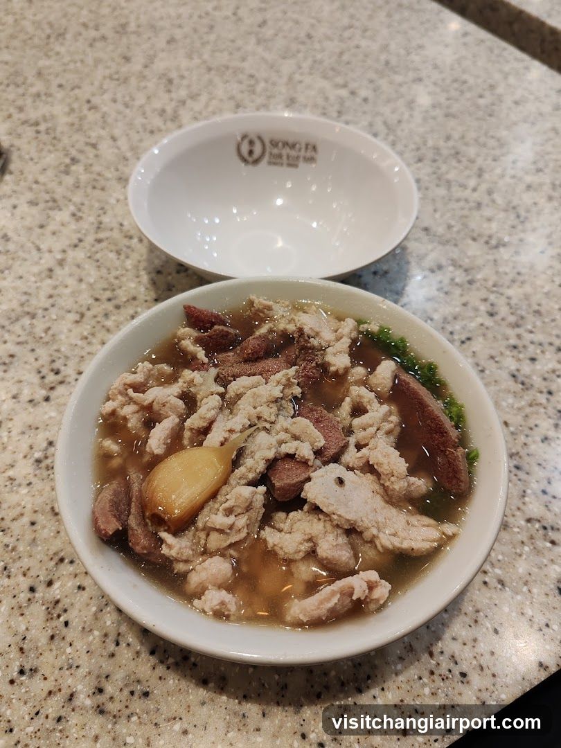 Bowl of Soup with Meat and Liver