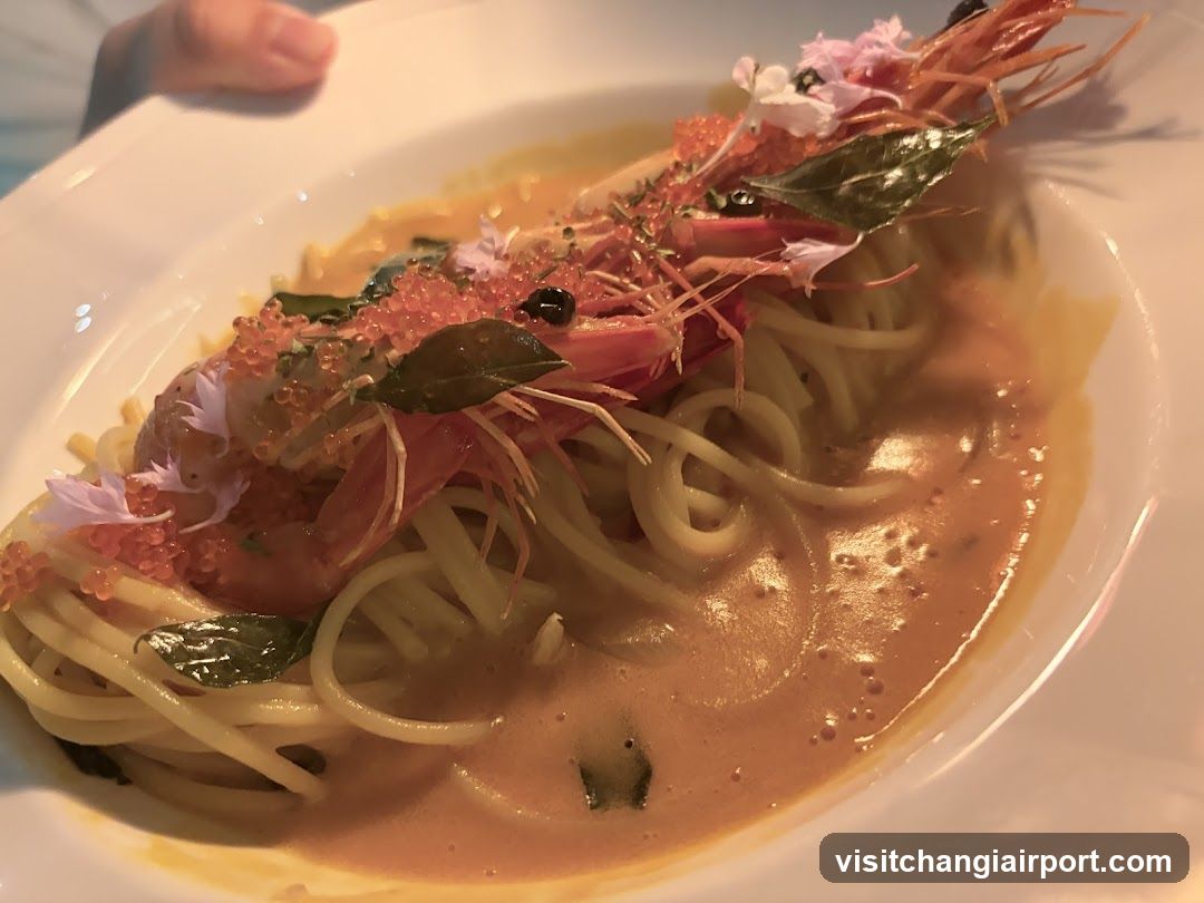 Pasta with Shrimp and Caviar