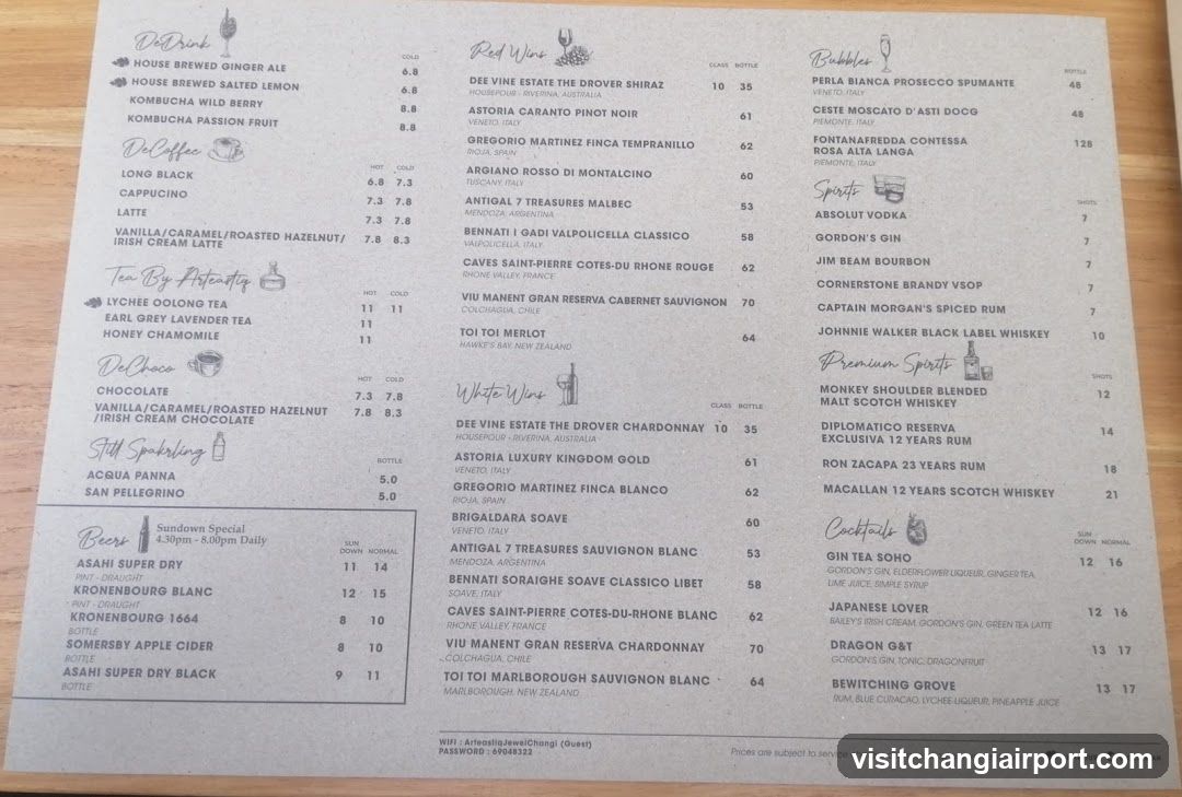 Bar Menu