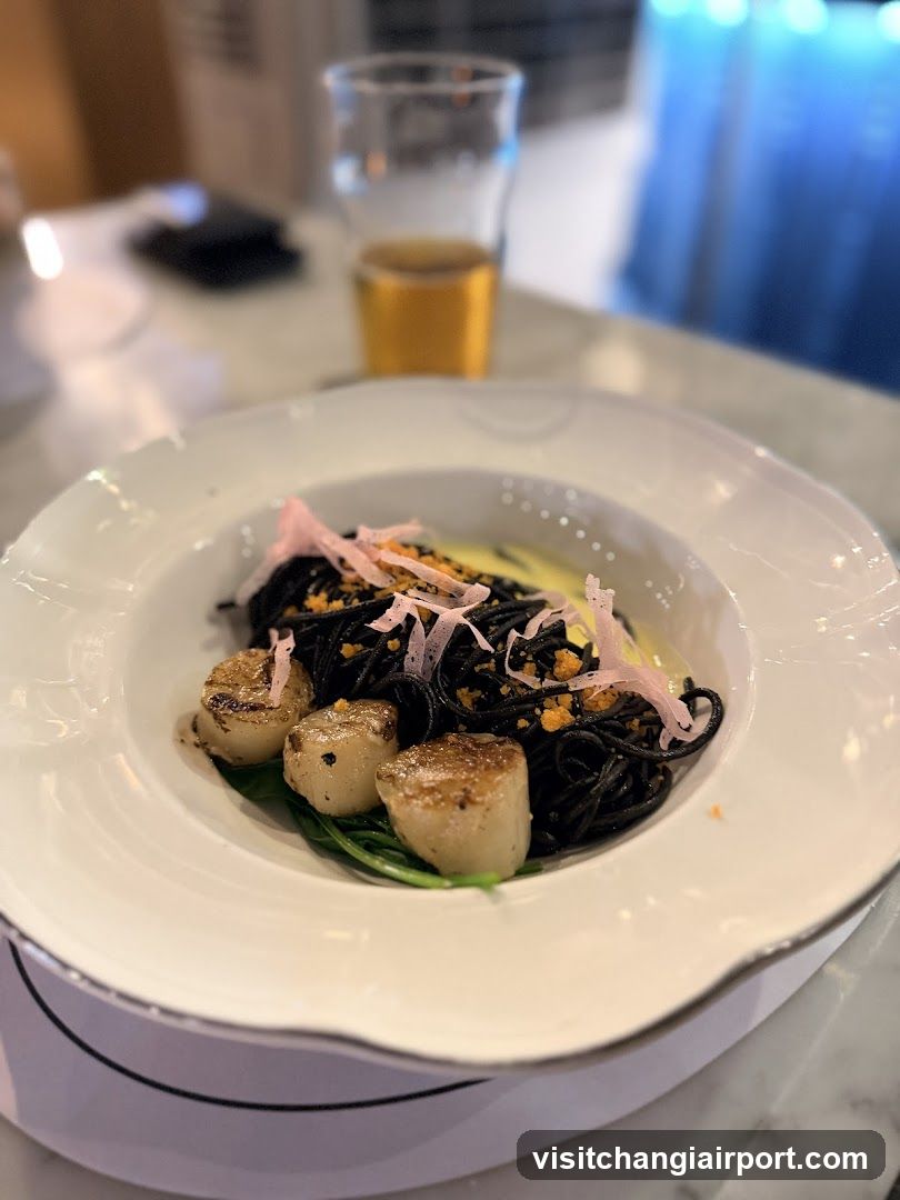 Black Pasta with Scallops