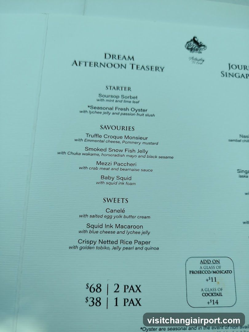 Dream Afternoon Teasery Menu