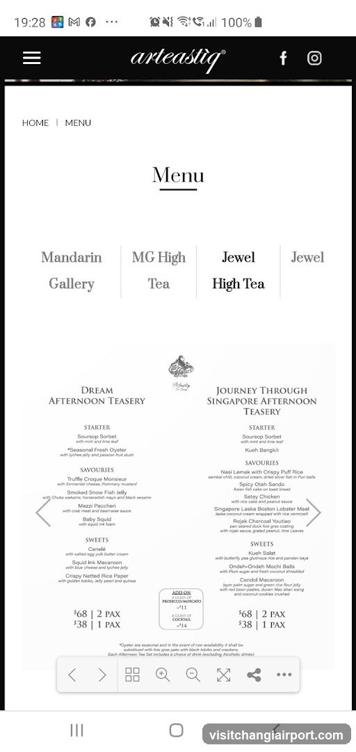 Arteastiq Menu
