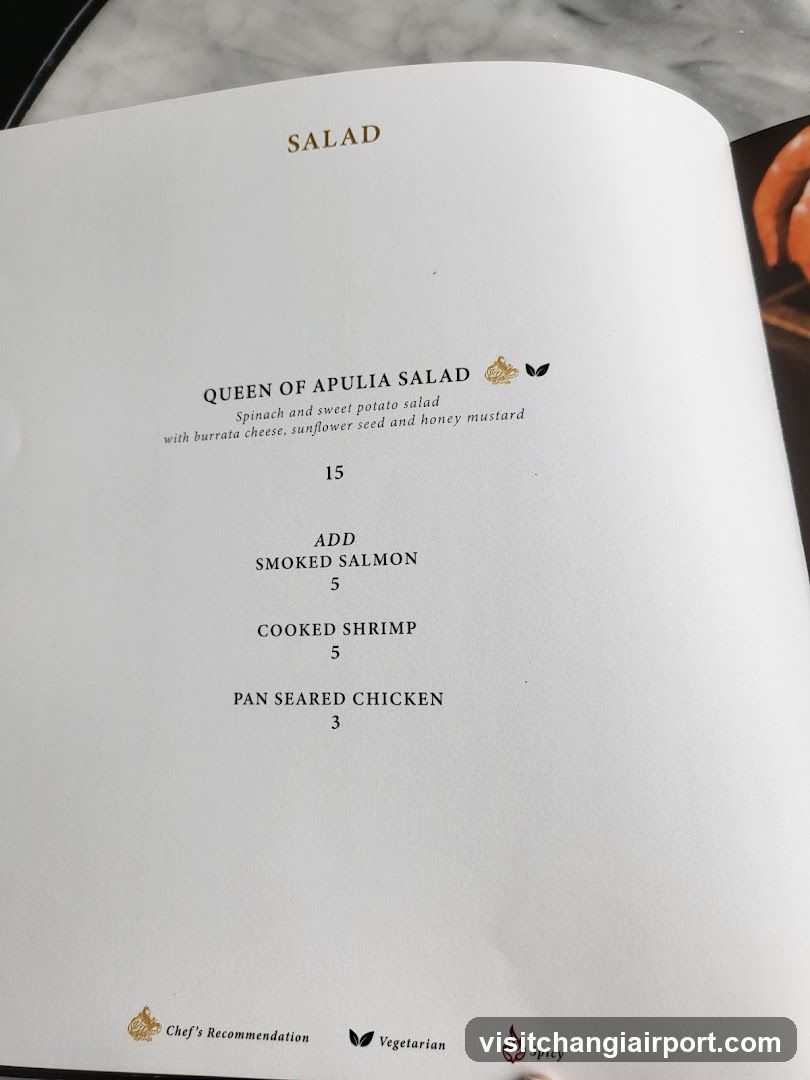 Salad Menu Page