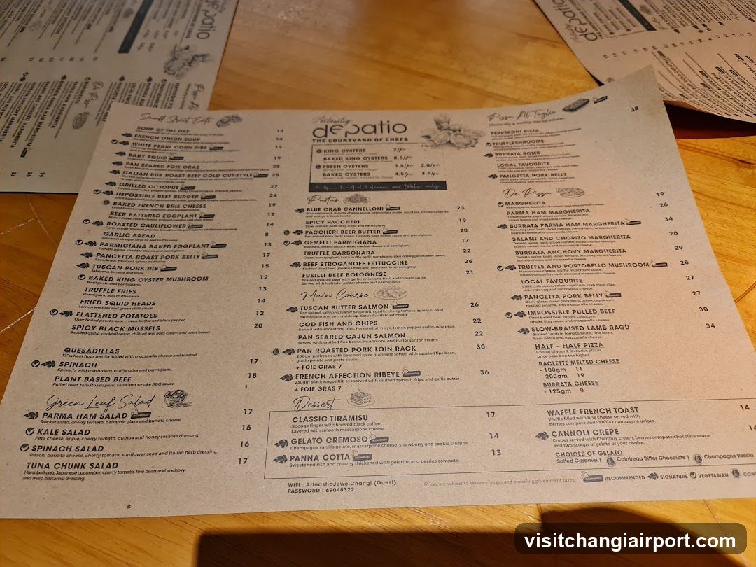 Depatio Menu