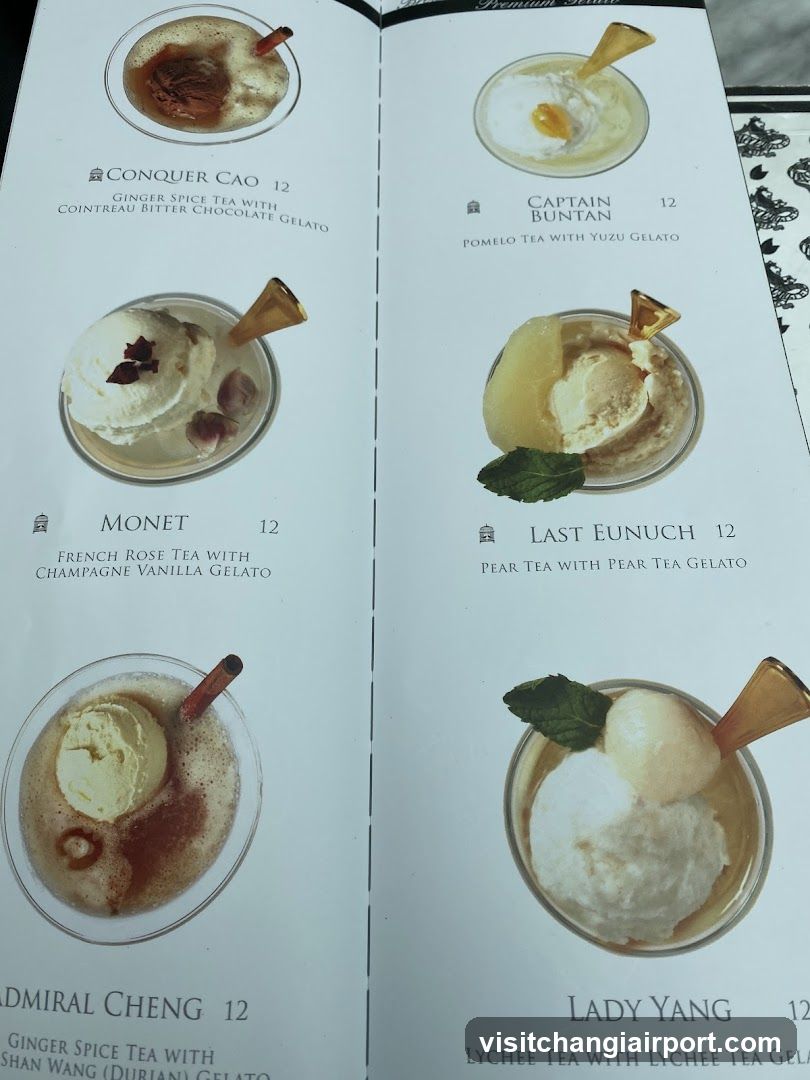 Tea and Gelato Menu