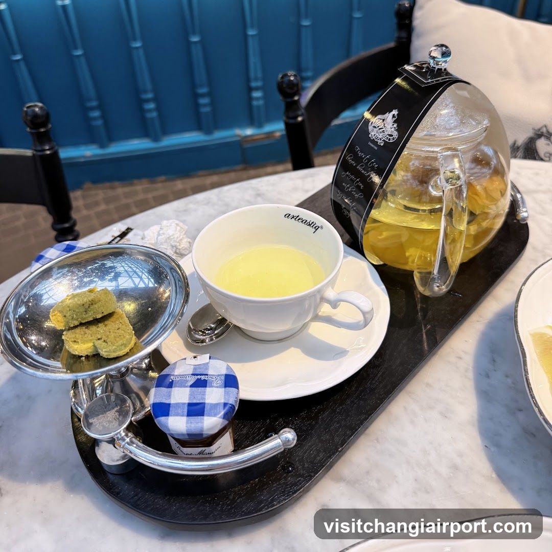 Tea Set with Pastries and Jam