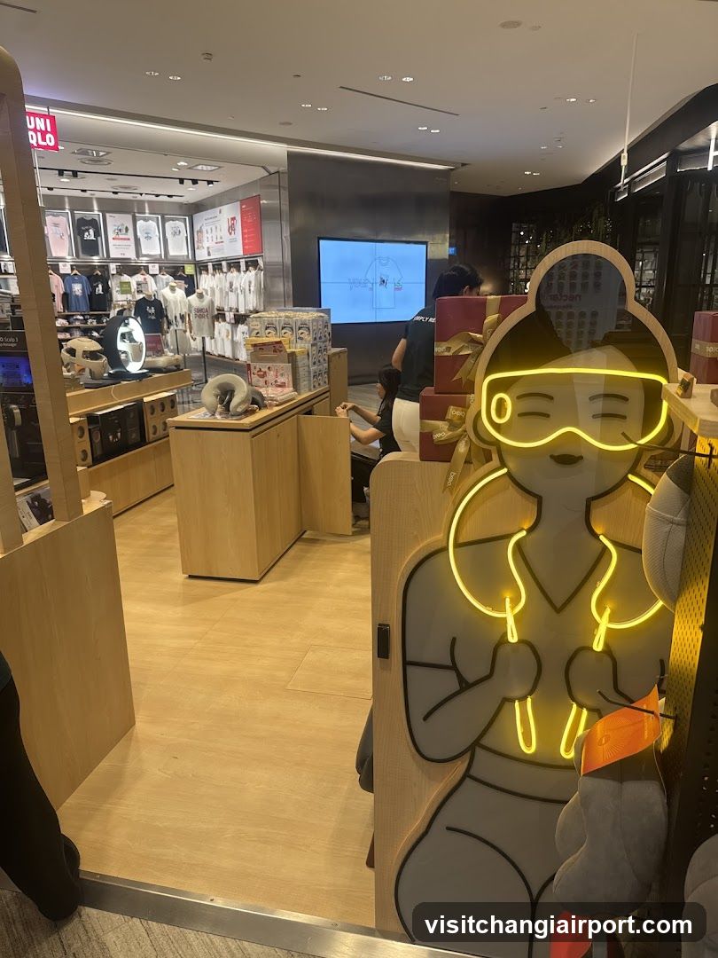 Store Interior with Neon Display