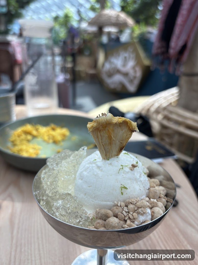 Dessert with Ice Cream and Toppings